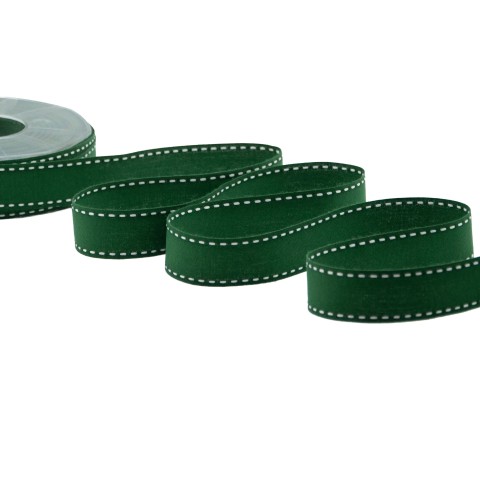 NASTRO VERDE INGLESE 25MM. 20MT. COTONE IMPUNTURA